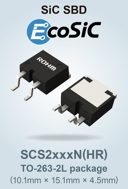 Nouvelles diodes Schottky en SiC de ROHM pour systèmes xEV haute tension : avec une conception de boîtier unique pour une meilleure résistance d’isolement